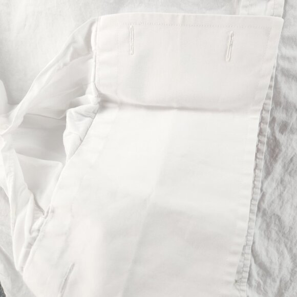 Canali Cotton French Cuff Italy 16.5 White Solid Button Up Men Luxury Shirt - Picture 4 of 16